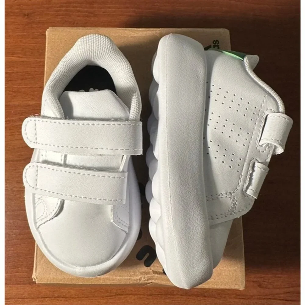 Adidas Advantage CF I Infant Sneakers White Green ID5286 Kids Size 5K
